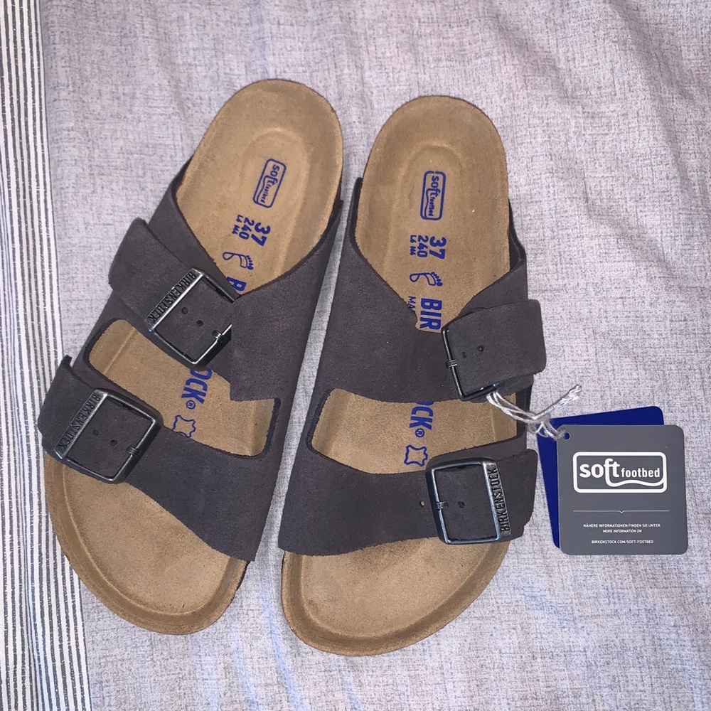 Gray Birkenstock Sandals